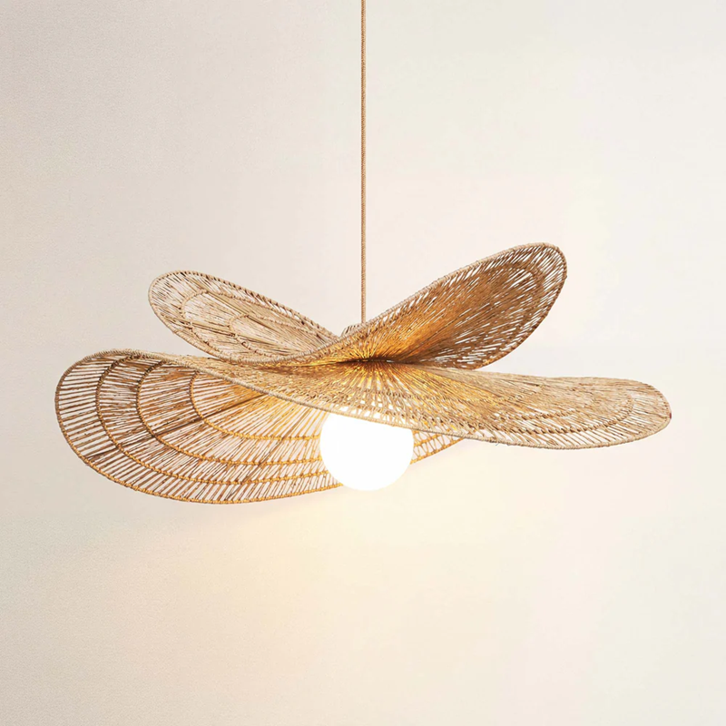 Whisper Leaf Rattan Pendant Light
